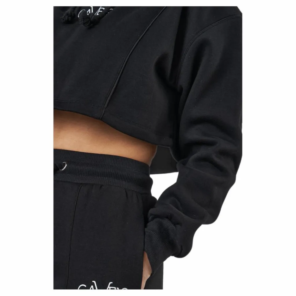 Chill Lounge Cropped Hoodie Black*Gavelo Hot