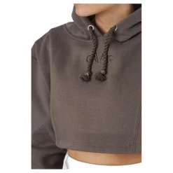 Chill Lounge Cropped Hoodie Taupe*Gavelo Clearance
