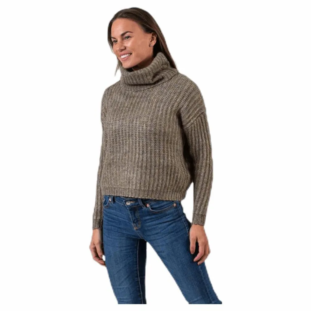 Only Chunky L/S Rollneck Pullover Beige Clearance