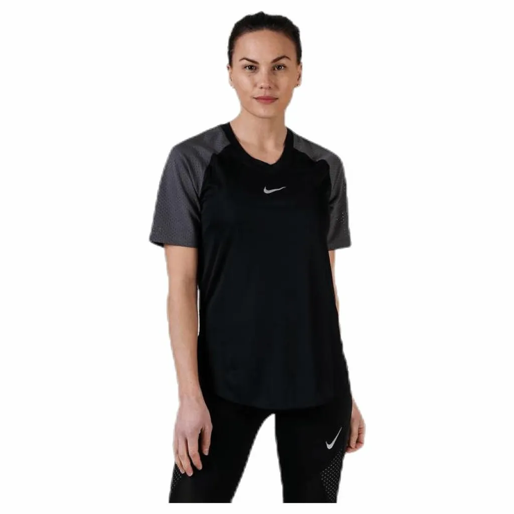 Nike City Sleek Top SS Cool Black/Grey Svart