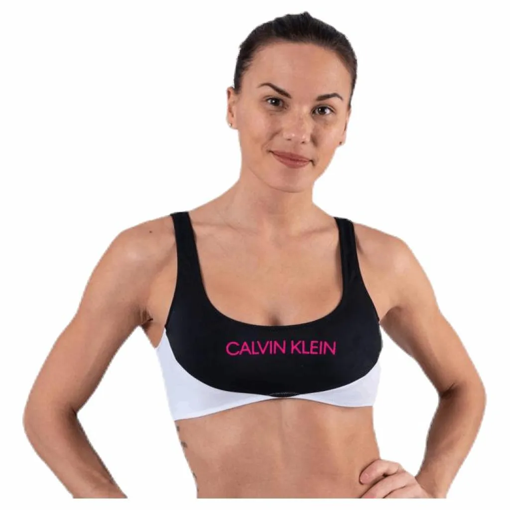Calvin Klein Ck Blocking Bralette Black Svart Discount