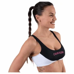 Calvin Klein Ck Blocking Bralette Black Svart Discount
