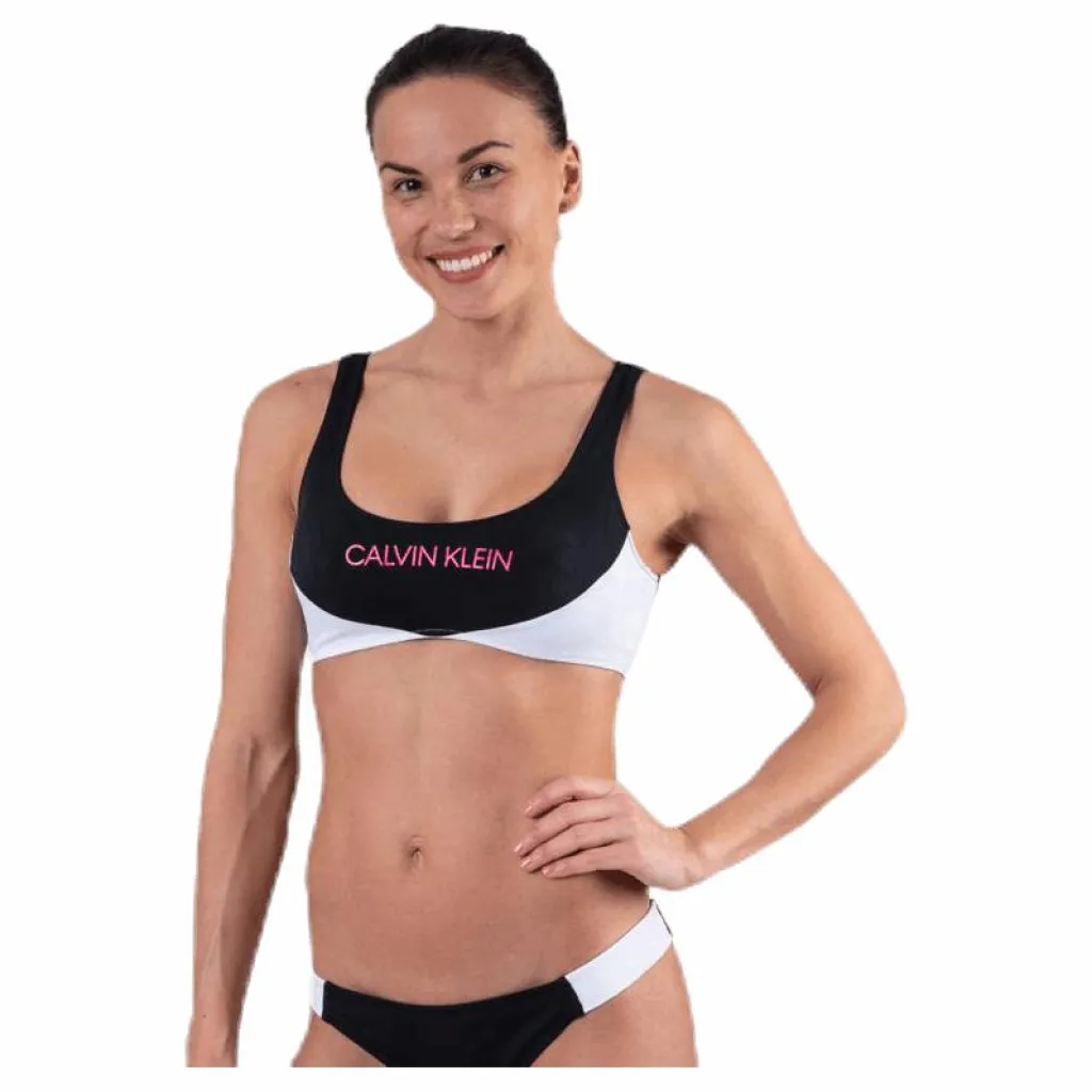 Calvin Klein Ck Blocking Bralette Black Svart Discount