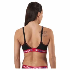 Ck One Listen Unlined Bralette Black/Red*Calvin Klein Outlet