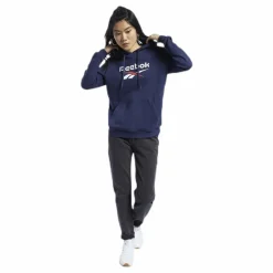 Cl F Big Logo Hoodie Ft Blue*Reebok Classic New