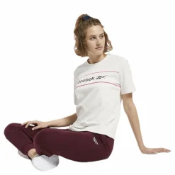 Reebok Classic Cl F Linear Tee Pink/White Vit Outlet