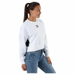 Classics Cropped Crew White*Puma Clearance