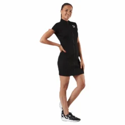 Puma Classics Ribbed Tight Ss Dress Black Svart Hot