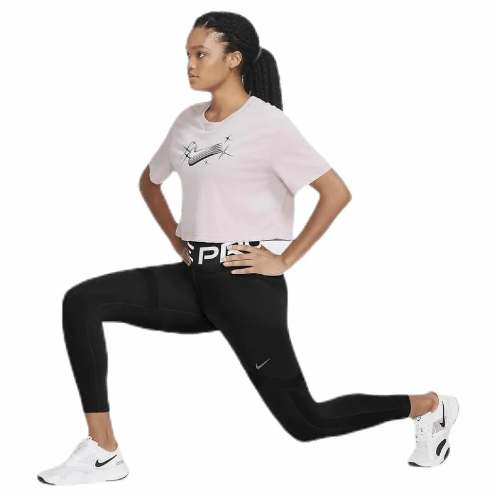 Nike Cln Nvlty Tight 7/8 Black/Silver Svart Sale