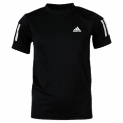adidas Tennis Club 3 Stripes Tee Youth Black Svart Best