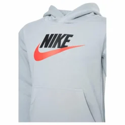 Club Fleece Hoodie Junior Grey/Red*Nike Outlet