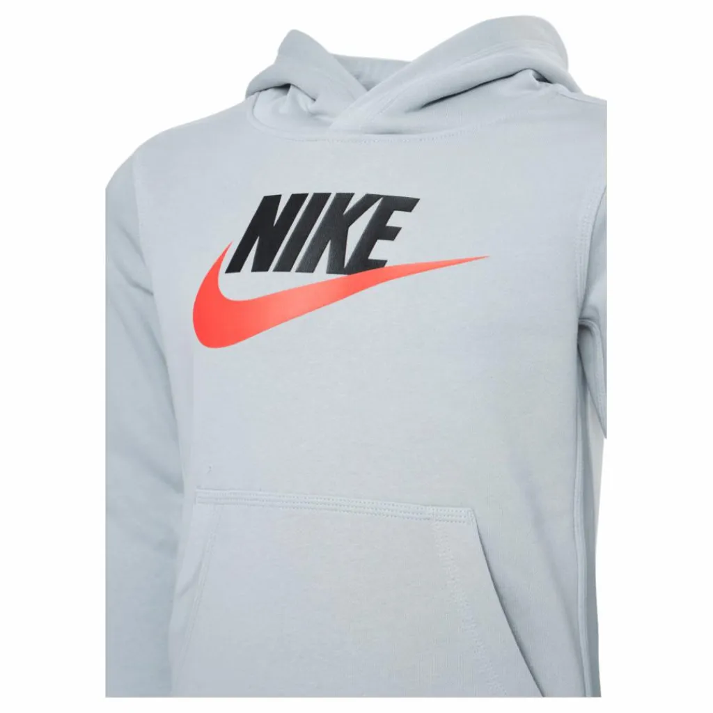 Club Fleece Hoodie Junior Grey/Red*Nike Outlet