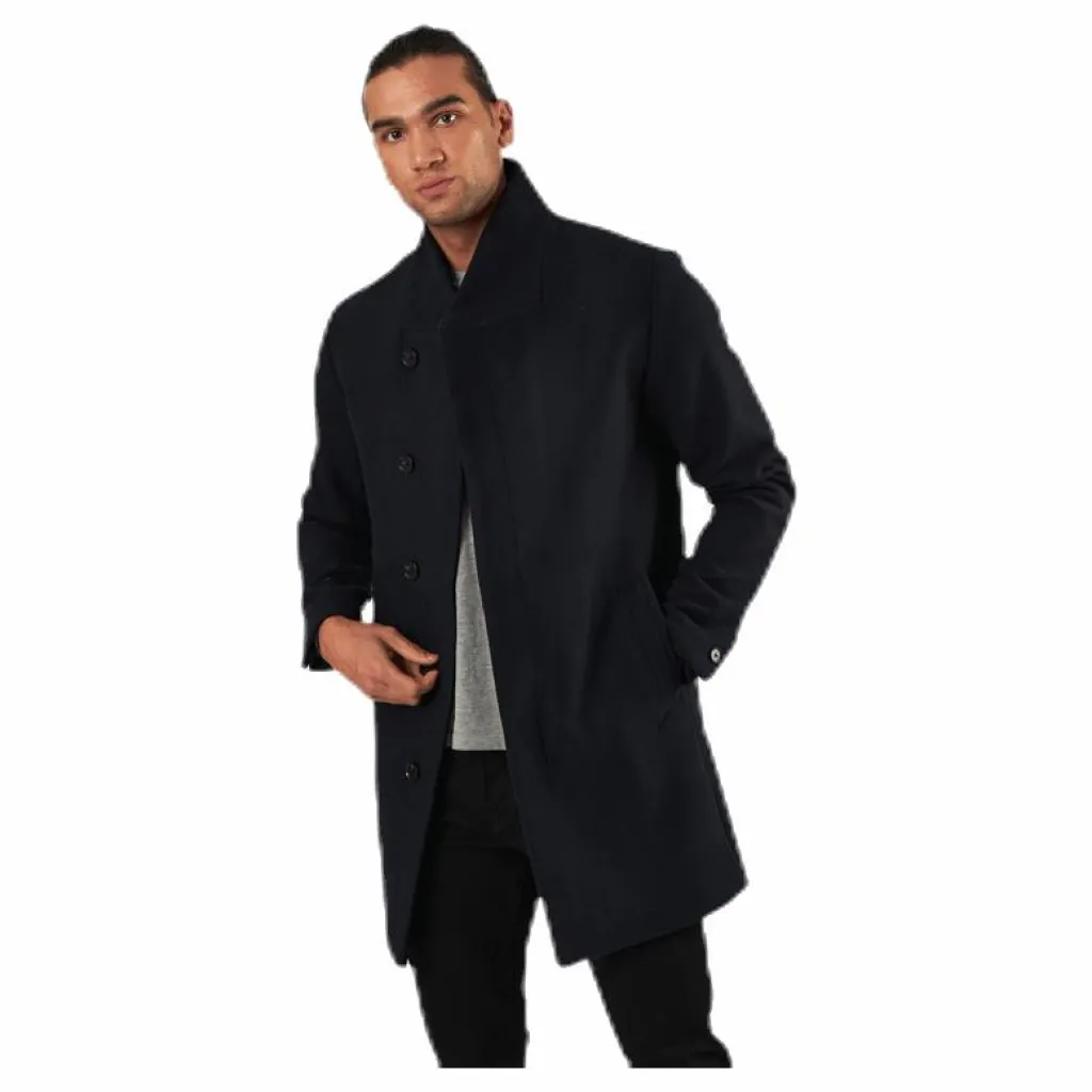 Jack & Jones Collum Wool Coat Blue Blå Hot