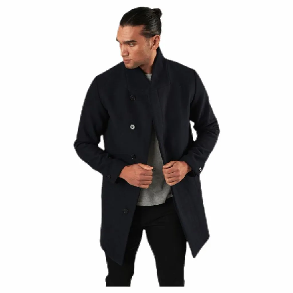 Jack & Jones Collum Wool Coat Blue Blå Hot
