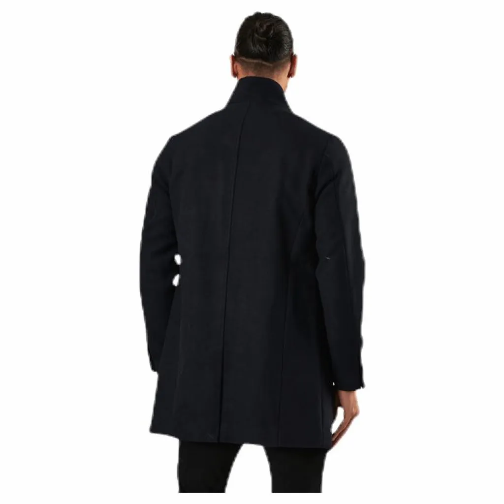 Jack & Jones Collum Wool Coat Blue Blå Hot