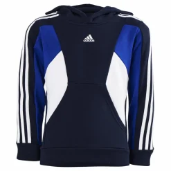adidas Colorblock 3-Stripes Hoodie Legend Ink Blå New