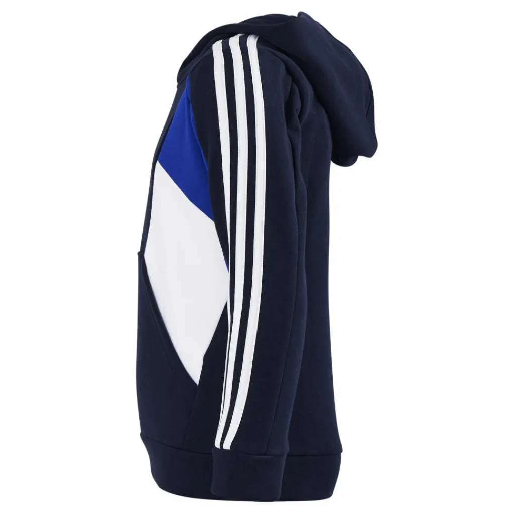 adidas Colorblock 3-Stripes Hoodie Legend Ink Blå New