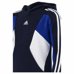adidas Colorblock 3-Stripes Hoodie Legend Ink Blå New