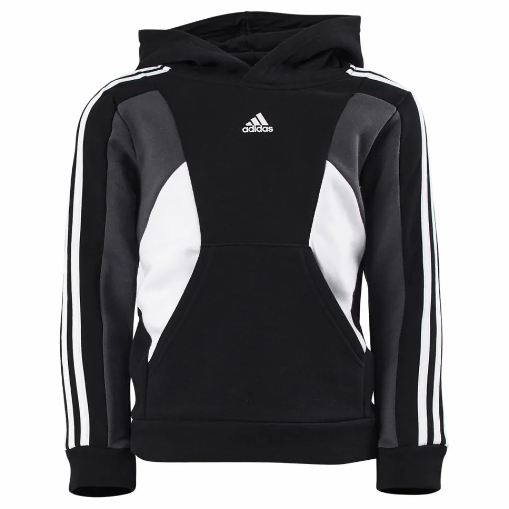 adidas Colorblock 3-Stripes Hoodie Black Svart Sale