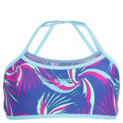 Speedo Colour Melt Allover Crop 2 Piece Blue Blå Best