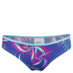 Speedo Colour Melt Allover Crop 2 Piece Blue Blå Best