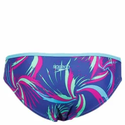 Speedo Colour Melt Allover Crop 2 Piece Blue Blå Best