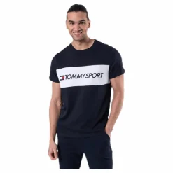 Tommy Hilfiger Sport Colourblock Logo Top Blue Blå New