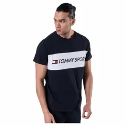 Tommy Hilfiger Sport Colourblock Logo Top Blue Blå New