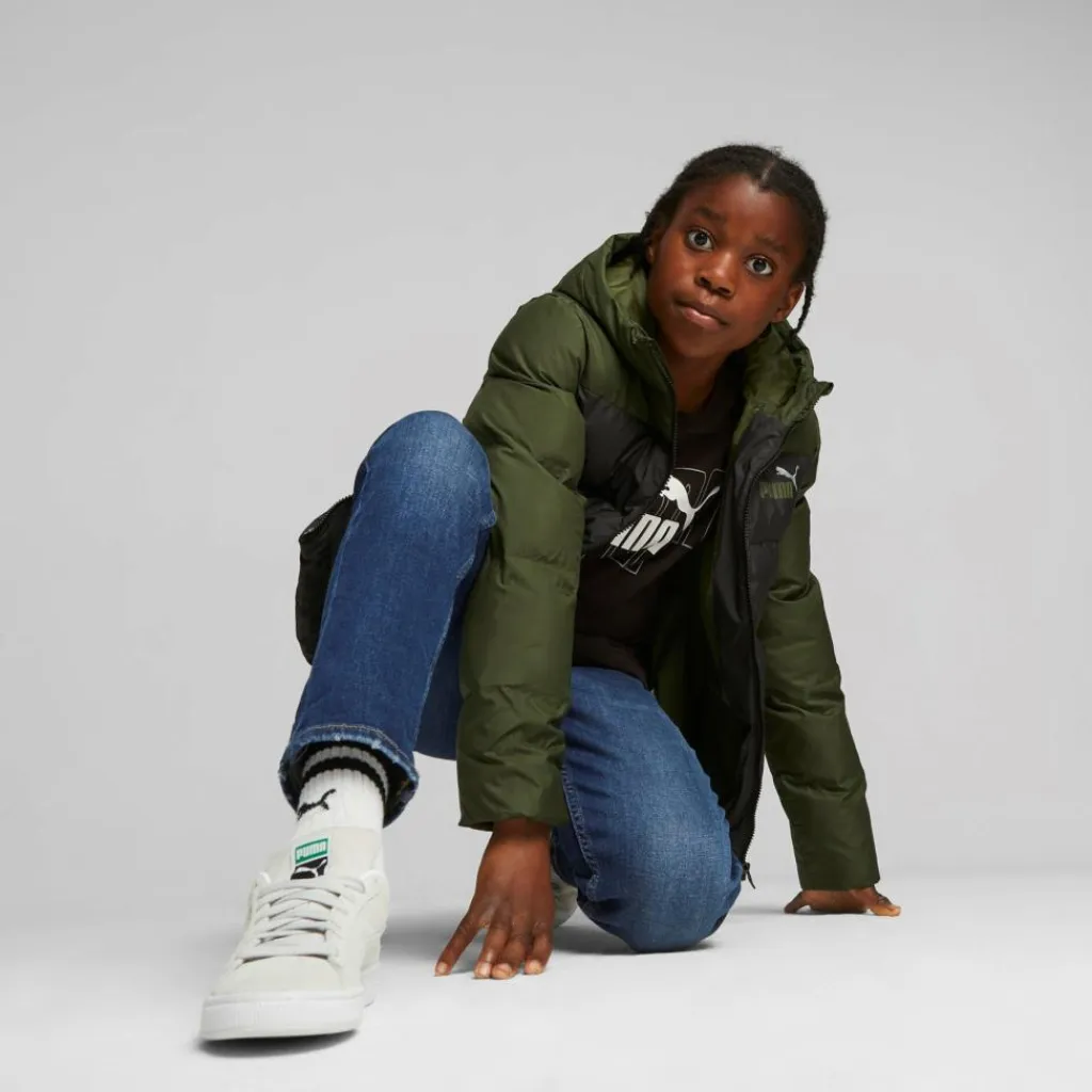 Colourblock Polyball Hooded Ja Black-myrtle*Puma Hot
