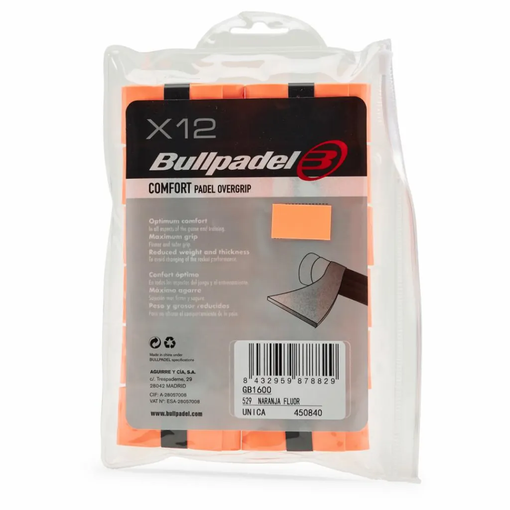 Bullpadel Comfort & Absorbent Grips 12p Pink Grå