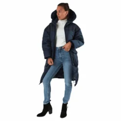Svea Comfy Puffer Coat Blue Blå Sale