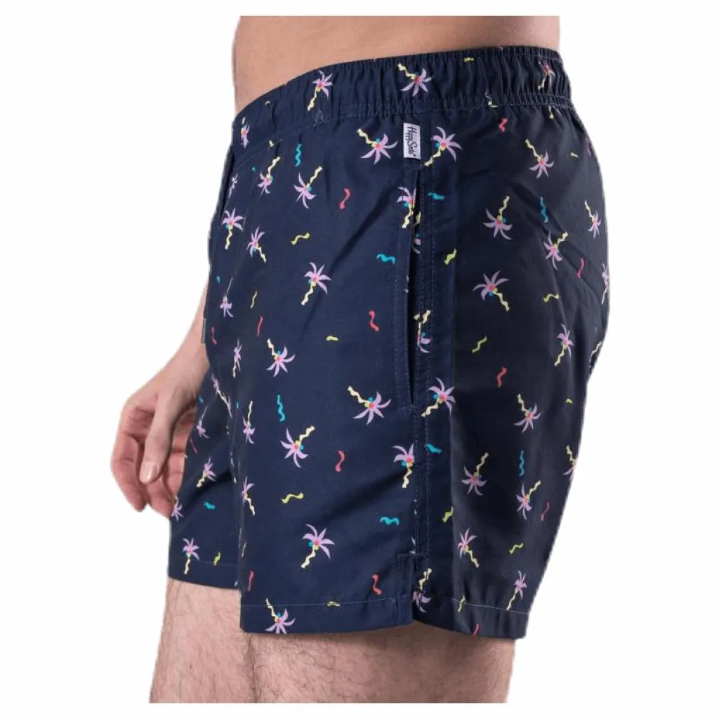 Confetti Palm Swim Shorts Blue*Happy Socks