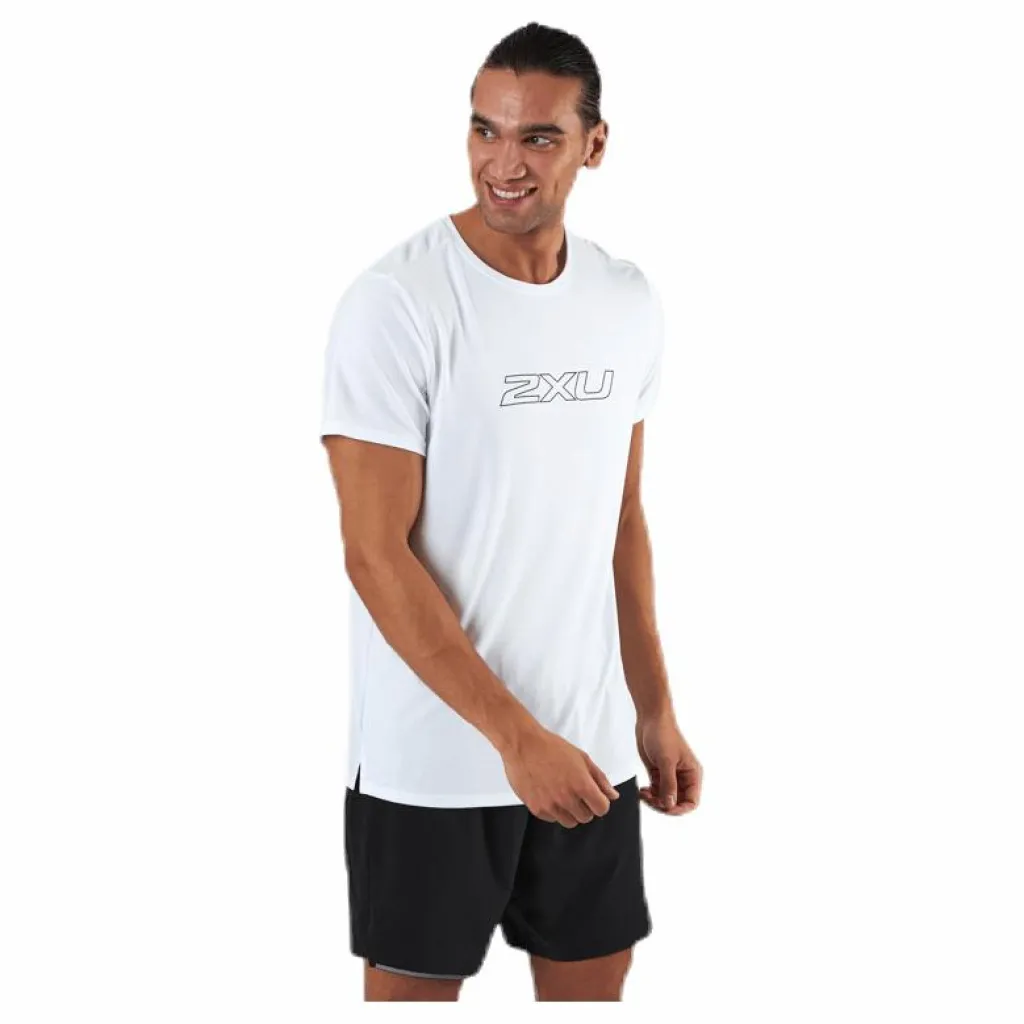 2XU Contender S/S Tee White/Black Vit och Svart Hot
