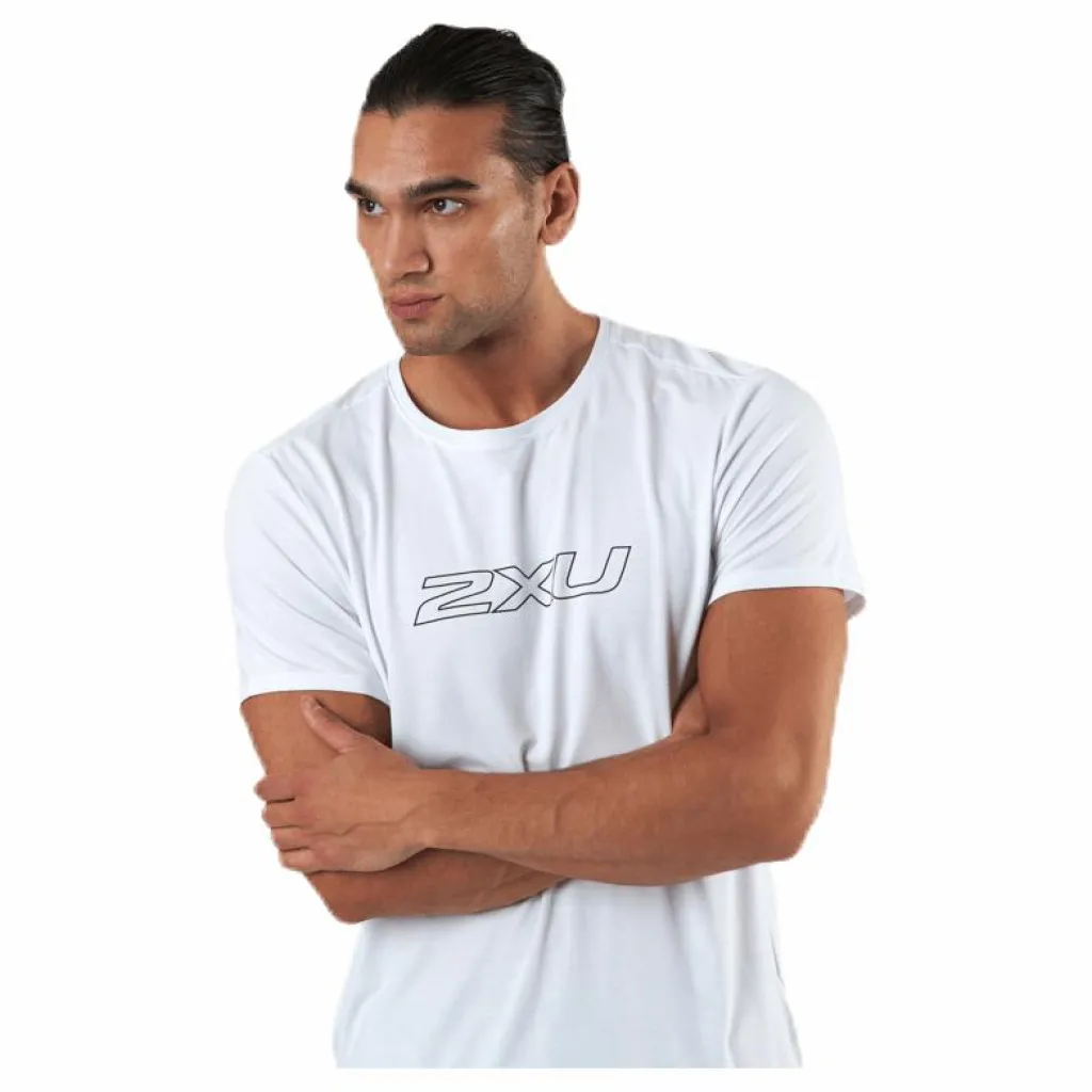 2XU Contender S/S Tee White/Black Vit och Svart Hot