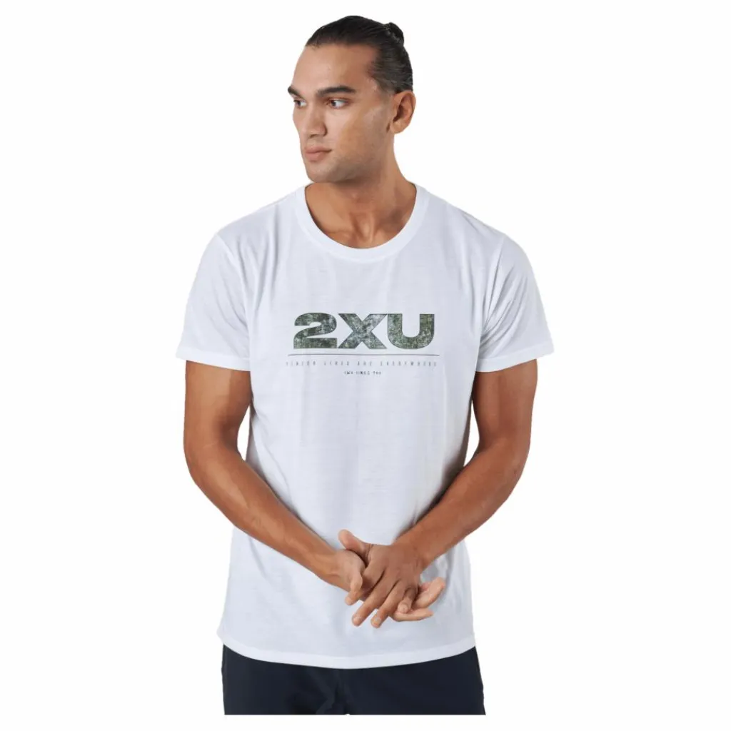 Contender Tee White/trailscape*2XU Discount