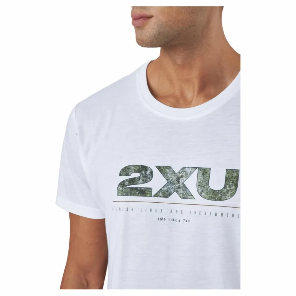 Contender Tee White/trailscape*2XU Discount