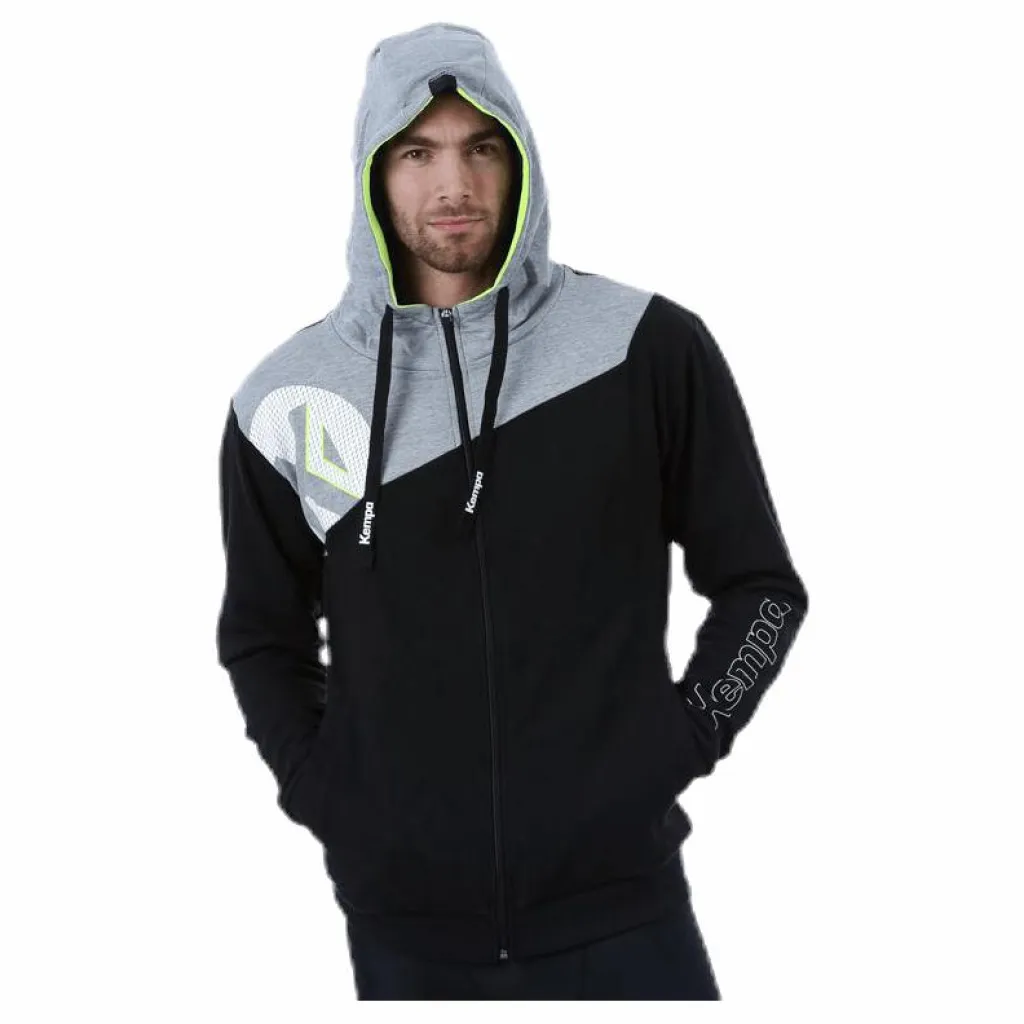 Kempa Core 2.0 Hood Jacket Black/Grey Svart och Grå Discount