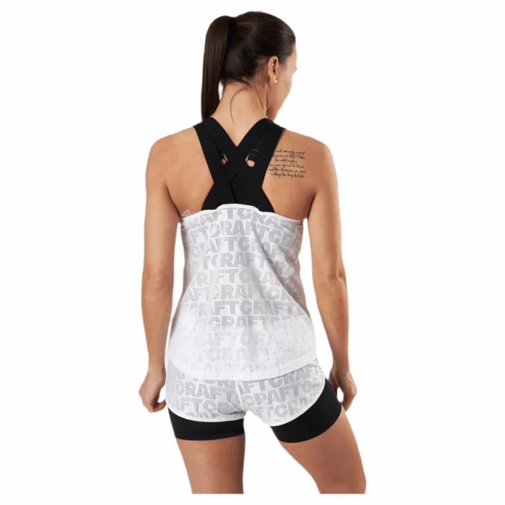 Craft Core Charge Logo Singlet White Vit Discount