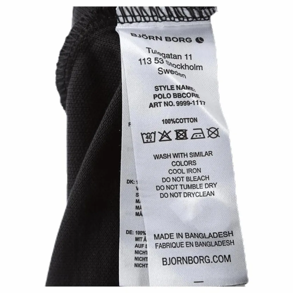 Björn Borg Core Polo Black Svart Discount