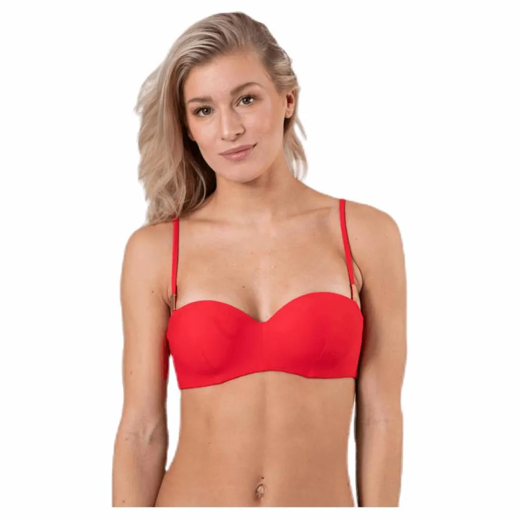 Core Solid Structured Bandeau Red*Calvin Klein Discount