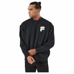 Fila Cosenza Recycled Sweatshirt Wi Black Svart Clearance