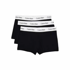 Cotton Stretch 3P Low Rise Trunk Black*Calvin Klein New