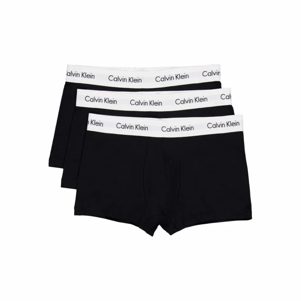 Cotton Stretch 3P Low Rise Trunk Black*Calvin Klein New