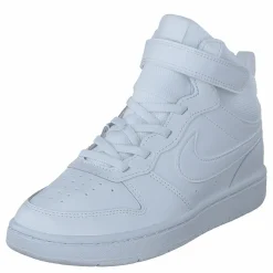 Nike Court Borough Mid 2 Little Kids' Shoes WHITE/WHITE-WHITE Vit Discount