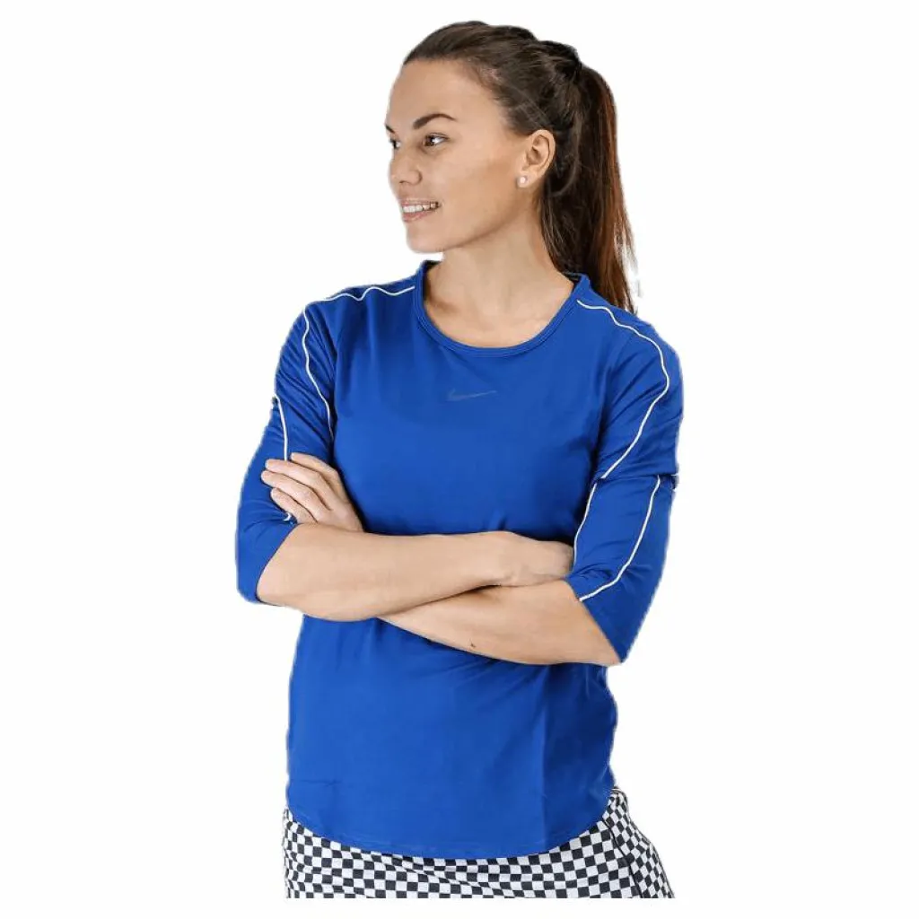 Nike Court Top 3QT Blue Blå Online