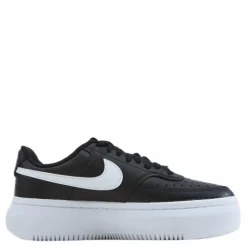 Nike Court Vision Alta Leather Wome Black/white Svart Discount
