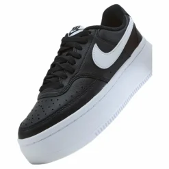 Nike Court Vision Alta Leather Wome Black/white Svart Discount