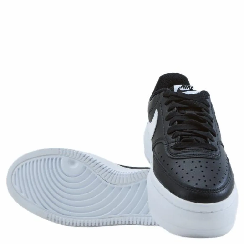 Nike Court Vision Alta Leather Wome Black/white Svart Discount