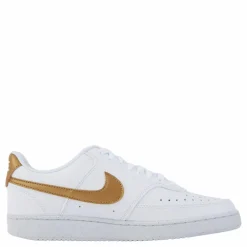 Nike Court Vision Low Next Nature Women's Shoes WHITE/METALLIC GOLD-WHITE Vit New