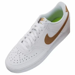 Nike Court Vision Low Next Nature Women's Shoes WHITE/METALLIC GOLD-WHITE Vit New
